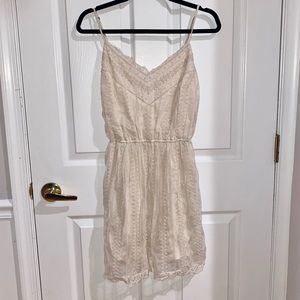 Beaded Abercrombie Ivory Dress